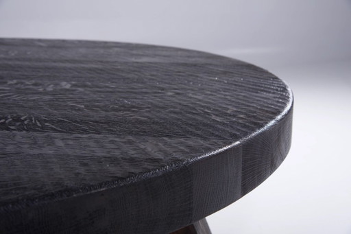 TAVOLINO DA CAFFÈ BRUTALISTA IN QUERCIA OLANDESE