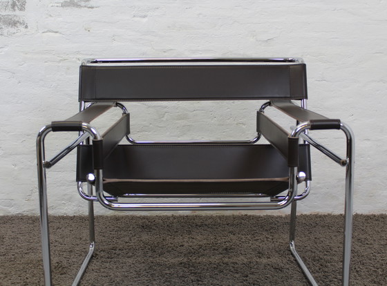 Image 1 of Brown Wassily Chair Marcel Breuer Knoll Seats