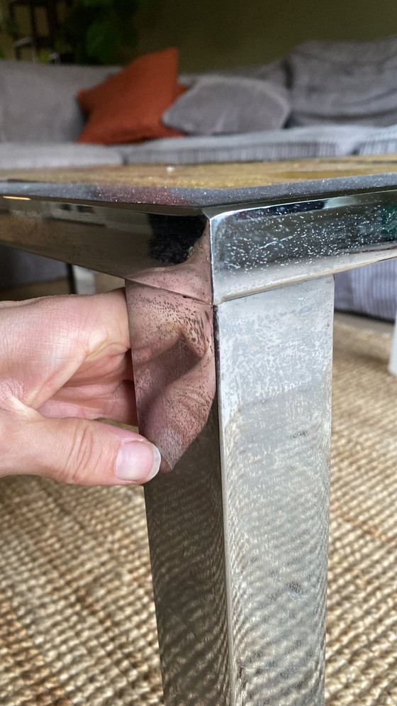 Retro Coffee table: Chrome with stone/tiles (photo 13 of 16)