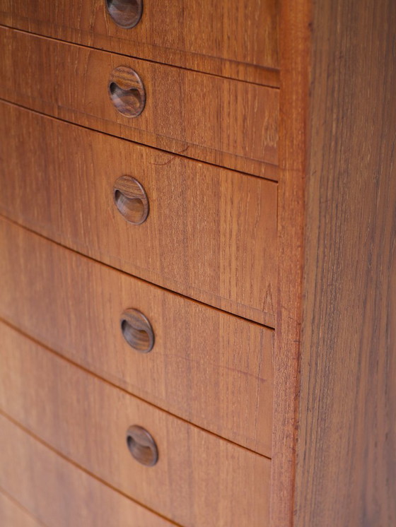 Image 1 of Hoge ladekast teakhout Deens vintage 1960s