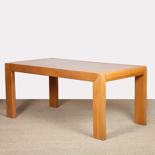 Elm dining table for Maison Regain, 1970