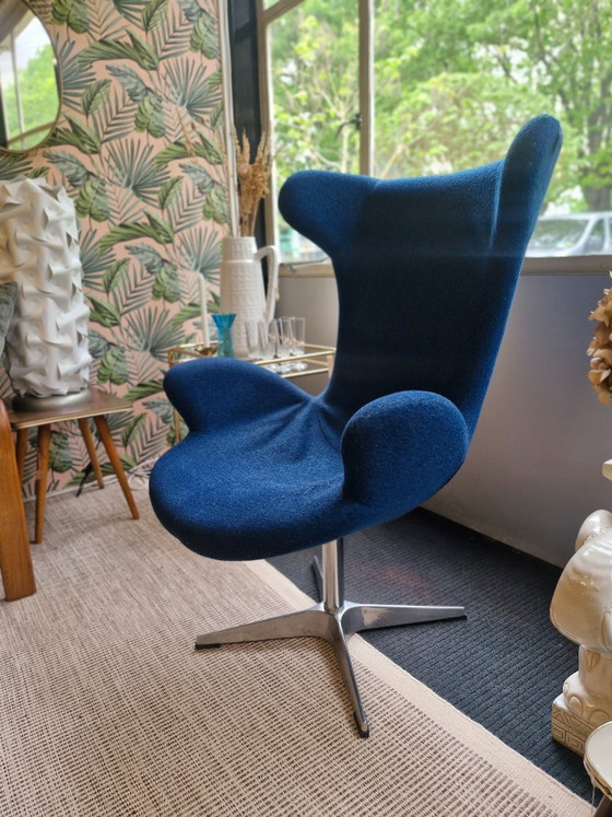 Fauteuil Egg Chair vintage des années 70, style danois – Wool (photo 9 of 13)