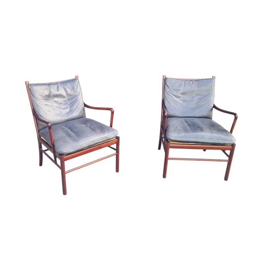 Een paar "koloniale stoelen" van Ole Wanscher