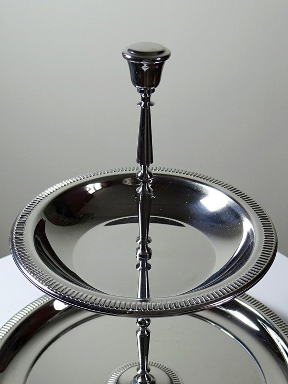 Image 1 of Présentoir serviteur muet Jean Couzon Inox vintage années 60-70.