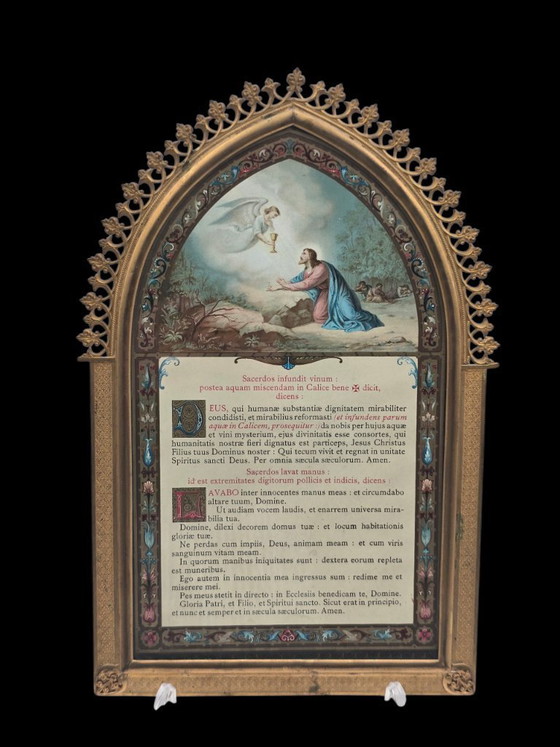 Image 1 of Altar Canon (Altar Cards (Tabellae Lavabo) 19th Century