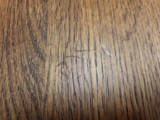 Image 1 of Tavolino laterale in rovere brutalista