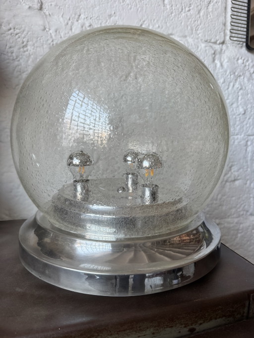 1970s Space Age bubble glass table lamp