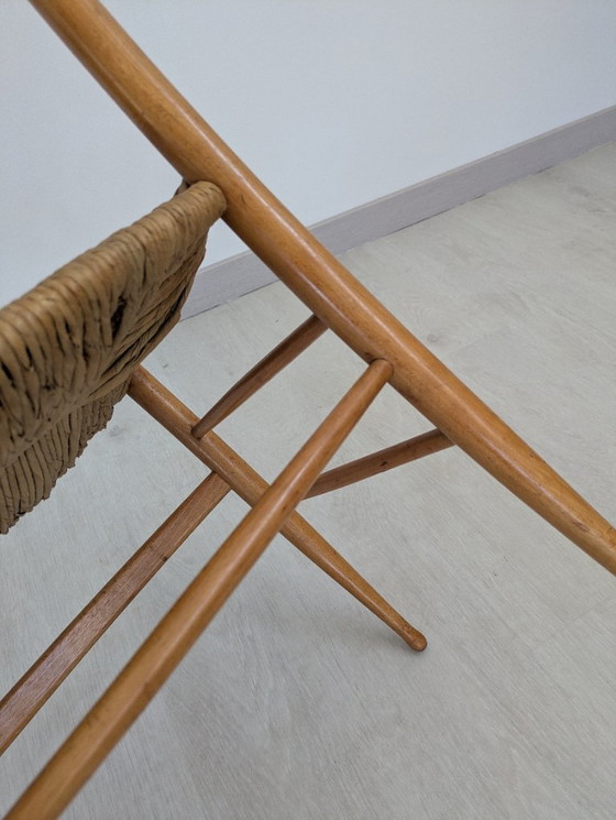 Image 1 of Authentischer Chiavarina-Stuhl aus Naturholz mit Sitzfläche aus geflochtenem Stroh - Ikone des italienischen Kunsthandwerks