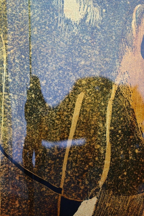 Image 1 of Targa da parete in vetro retroverniciato italiano, firmata "pachini"