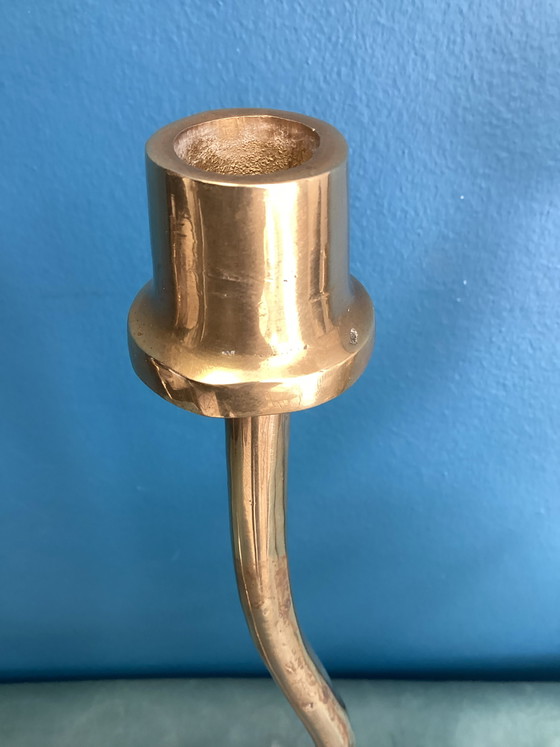 Image 1 of Candelabro David Marshall. Bellissimo design sinuoso. Marchio impresso.
