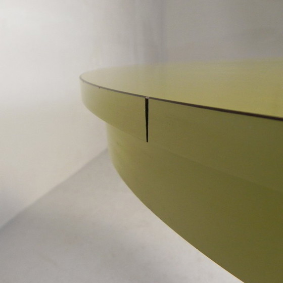 Image 1 of Round vintage dining table diameter 100 cm, extended 135 cm, 1970s