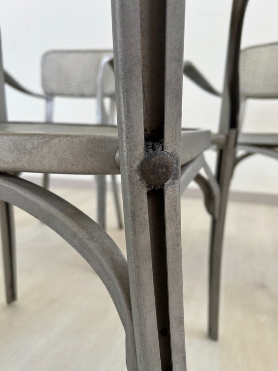 Image 1 of Aluminiumstühle - Avec-Plakette « Gaston Viort - Salon de Provence »