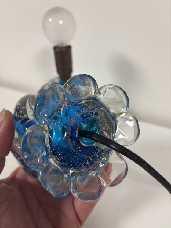 Image 1 of Design by Seguso, Murano Bullicante Tafellamp Italy.