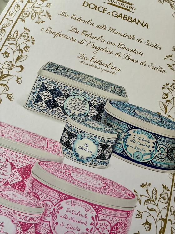 Image 1 of Cardboard advertising Dolce Gabbana and Fiasconaro Italy