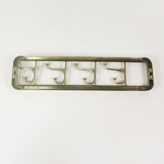 Perchero de pared Art Déco de latón, Austria, década de 1940. – Brass (photo 4 of 13)