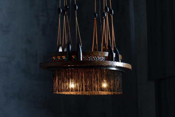 Image 1 of Amsterdam School Expressionist Chandelier, Netherlands, 1920s