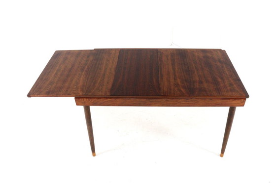 Image 1 of Extendable rectangular rosewood dining table vintage