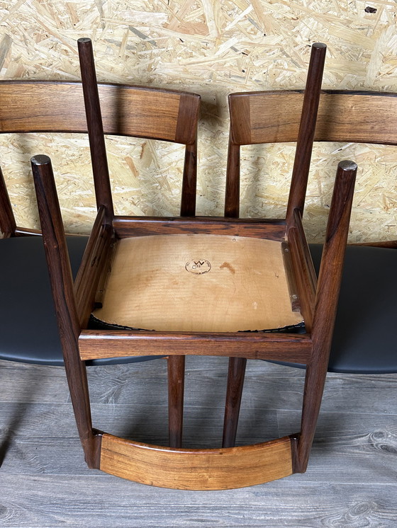 Image 1 of 6x Henry Rosengren Hansen Modelo 39 sillas de comedor Brande industria del mueble palo de rosa