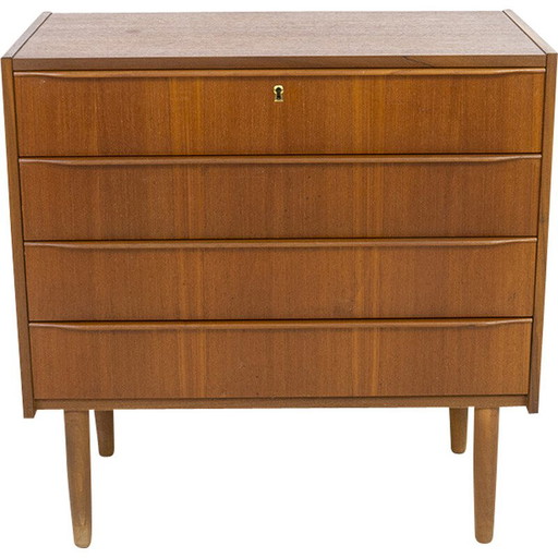 Cassettiera vintage scandinava in teak, anni '60