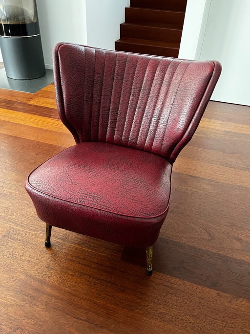 Originele Expo 58 Cocktailzetel – stoelen fauteuils, Wood, Skai