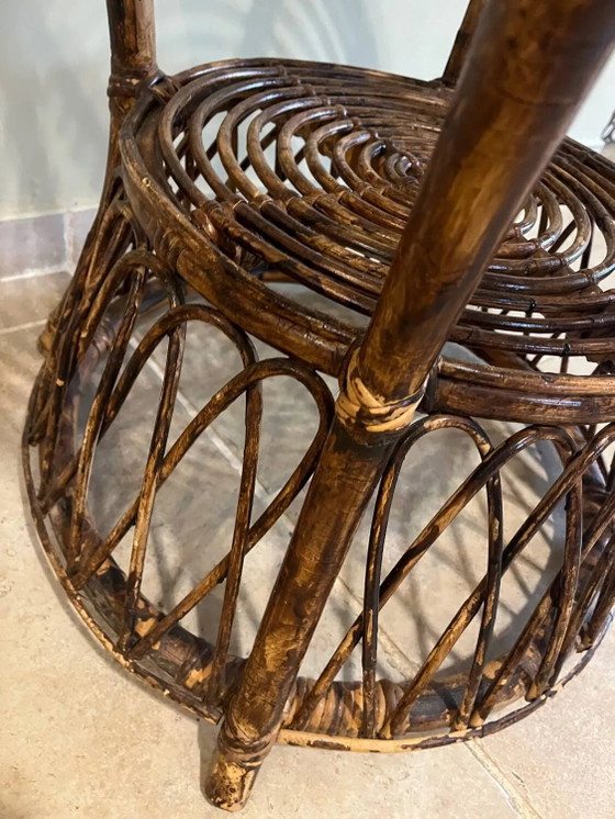 Mesa redonda de ratán – Mesas de centro, Wicker, Rattan, Vintage (photo 6 of 15)