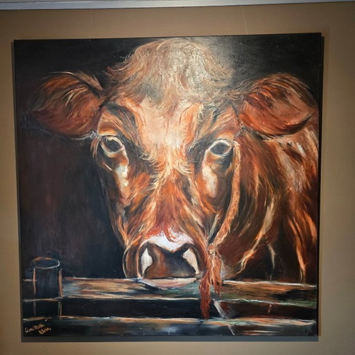 Ölgemälde, Kuh, Galerie/Atelier Annemarie Klein