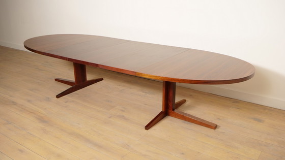 Image 1 of Table de salle à manger ovale vintage | XXXL | Bois de rose | Extensible | 189 - 336 cm cm cm