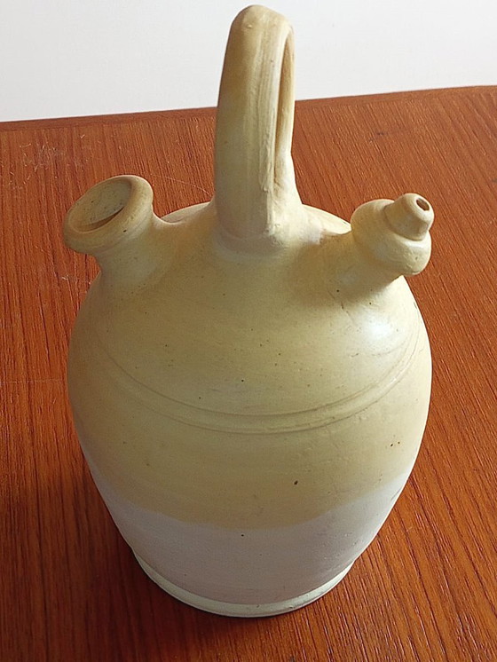 Image 1 of amfora, botijo ​​of porrón, vat van witte klei