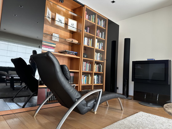 Image 1 of Rolf Benz 2600 Lederen Lounger Zwart