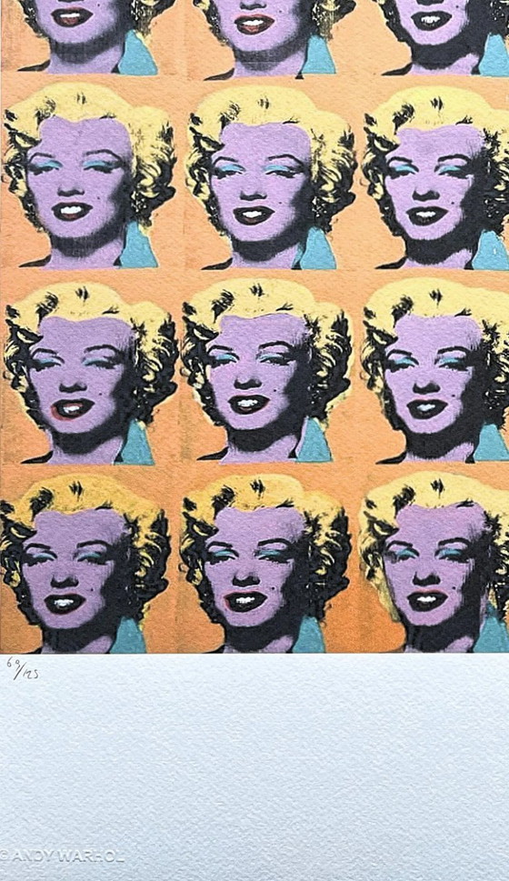 Naar Andy Warhol, 25x Marilyn Monroe, jaren 1980, lithografie – Litho's & Zeefdrukken, Paper (photo 3 of 7)