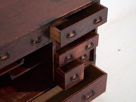 Antique Japanese cedarwood choba-dansu, Meiji/Taishō period (c. ) #45 – Chest of drawers, Cast Iron (photo 15 of 40)