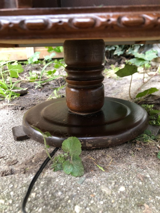 Image 1 of Vintage boekenmolen draaibaar met verlichting - rokers kastje