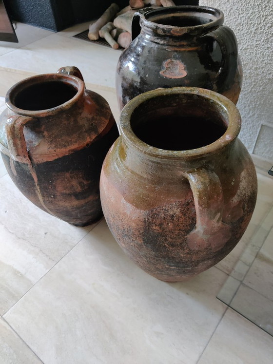 3 vasi in terracotta di una splendida serie – Oggetti decorativi, Ceramic (photo 2 of 16)