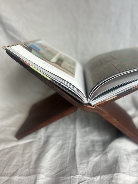 Image 1 of Opklapbaar lees standaard koffietafel boekenstandaard boekensteun brutalistisch koranstandaard