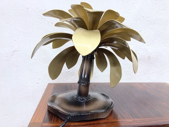Image 1 of Table Lamp Palm Lamp 80s Hollywood Regency Design
