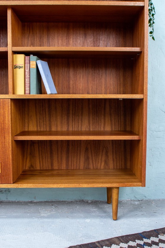 Image 1 of Vintage teakhouten dressoir, boekenkast, bijzettafel, ladekast, Deens, jaren 60