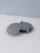 Set di 4 sottobicchieri in acciaio inox con supporto