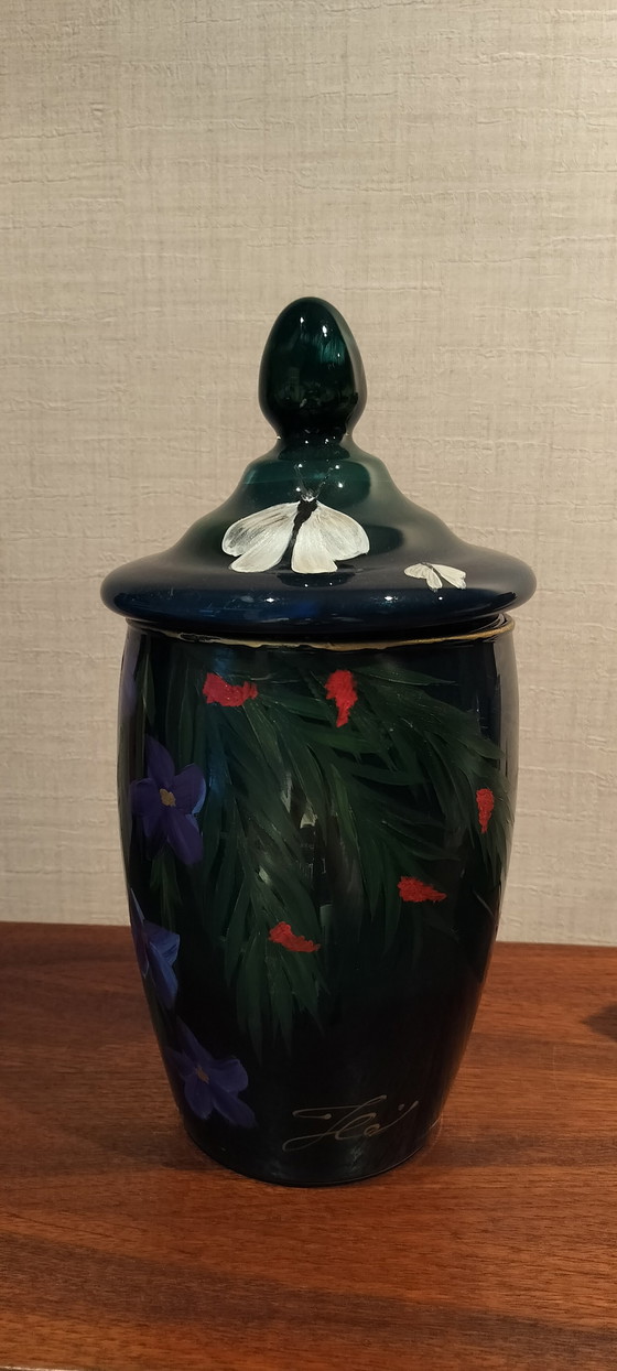 2 Glass Jars - Hand-Painted – Vases (photo 4 of 12)