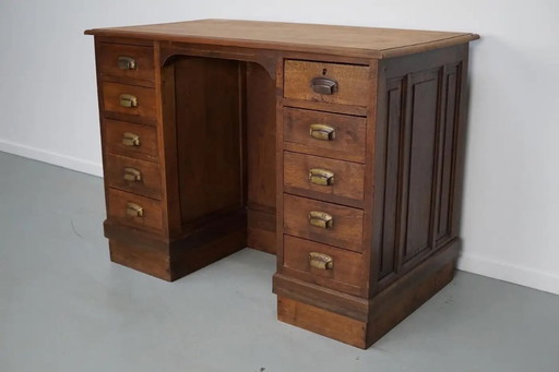 Bancone/scrivania o isola da cucina in rovere francese, anni '50