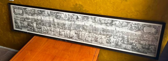 Image 1 of Incisione antica Amsterdam – Johannes Rem – cornice in legno