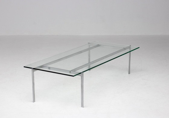 Image 1 of ARCHITECTURAL RECTANGULAR COFFEE TABLE IN STEEL AND GLASS