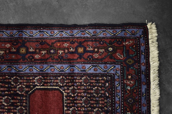 Image 1 of Vintage Hand-Woven Middle Eastern Oriental Senneh Rug, 1960s