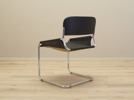 Image 1 of Leather chair, Italian design, 1970s, production: Italy