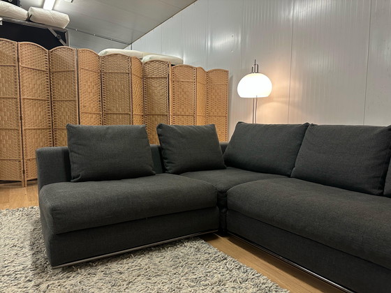 Image 1 of ZGAN Minotti Corner Sofa 3-Piece Wool | Dark Gray | Top Condition