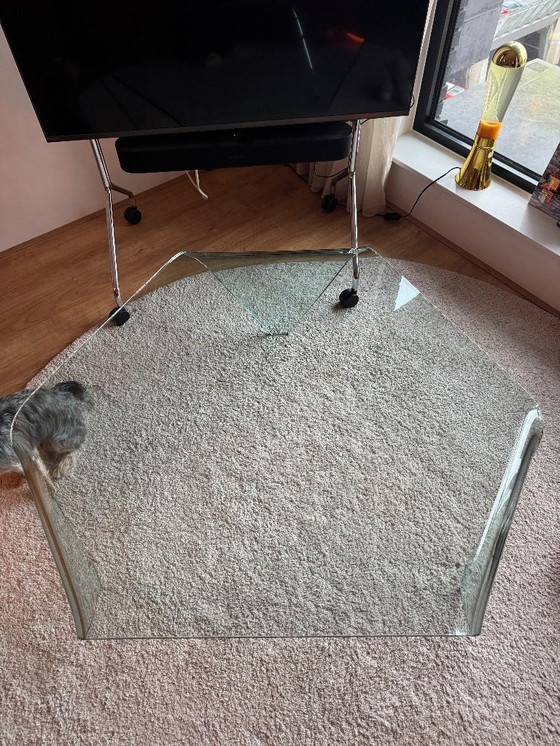 Image 1 of table basse vintage en verre