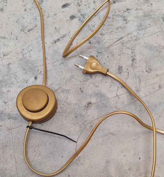 Image 1 of Booglamp vintage 3 armen goudkleur.