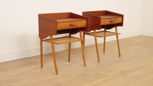 Set Deense Vintage Nachtkastjes | Teak &amp; Eiken | Vintage – Wood (photo 2 of 16)