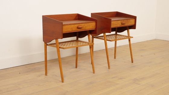 Set Deense Vintage Nachtkastjes | Teak &amp; Eiken | Vintage – Wood (photo 2 of 16)