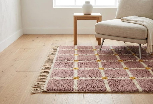 Auténtica alfombra bereber de lana natural del Atlas, 150 x 350 cm. – vloerkleden en tapijten, Wool (photo 2 of 5)
