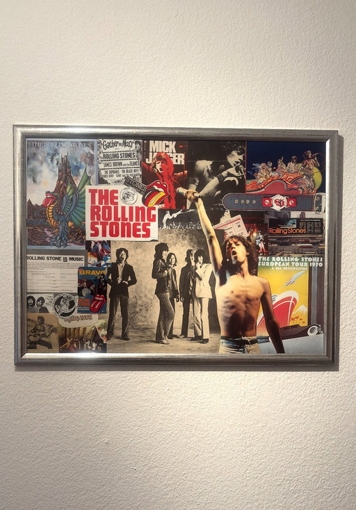 Unique piece - The Rolling Stones Collage - Handmade from original materials